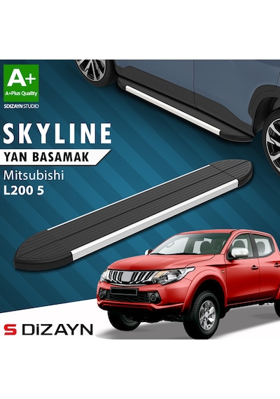 S-dizayn Mitsubishi L200 5 Skyline Aluminyum Yan Basamak 193 Cm 2015-2019 A+ Kalite