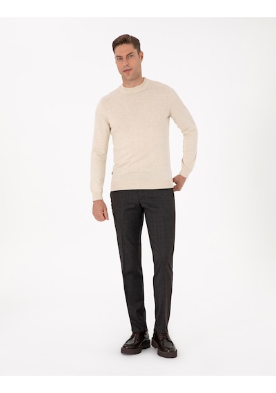 Pierre Cardin Erkek Krem Melanj Kazak /triko 50315456-vr159 Krem Melanj