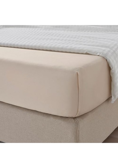 Ikea Nattjasmın Çift Kişilik Çarşaf, Açık Bej, 240x260 Cm