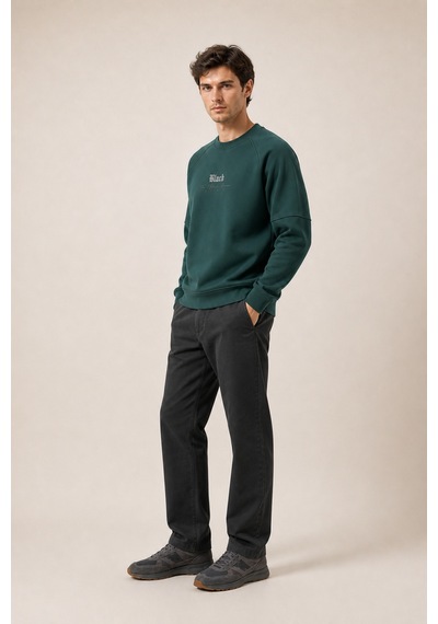 Redline Black Yeni Sezon Erkek Kışlık Regular Fit Sweatshirt Pamuklu Nefti