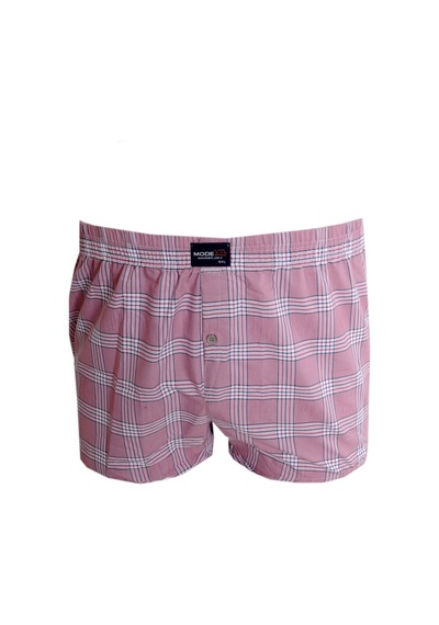 Mode Xl Büyük Beden Erkek Boxer Desenli Poplin 6348 Siyah-Kırmızı 001