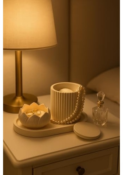 Dekoratif Set Minimalist Şık Tasarım 4 Parça Çok Renkli