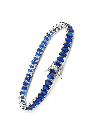 Sky Diamond Blue Creative Sapphire 925 Ayar Gümüş Lüks Bileklik N11.38675