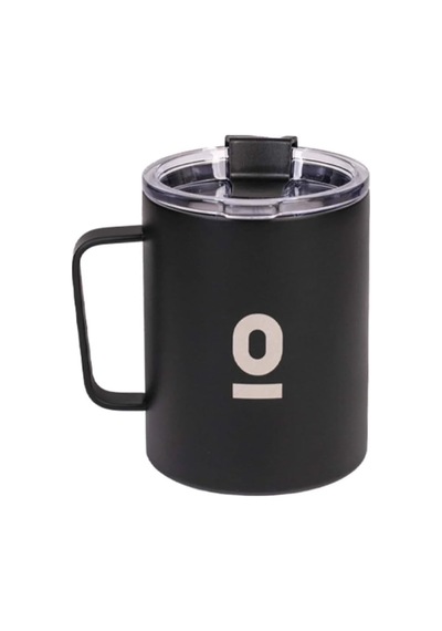 Paslanmaz Çelik Metal Kupa, 360 Ml, Siyah, Vakumlu Kapak Diğer