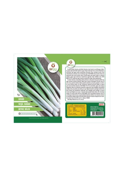 Birtaş Yeşil Soğan Tohumu Paket N112004