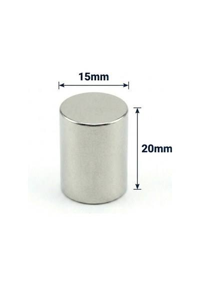 2 Adet - 15x20 Mm Neodyum Mıknatıs Neodim Magnet Yuvarlak