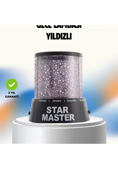 Yıldız Ve Galaksi Efektli Renk Değiştiren Led Projektör Gece Lambası Renkli
