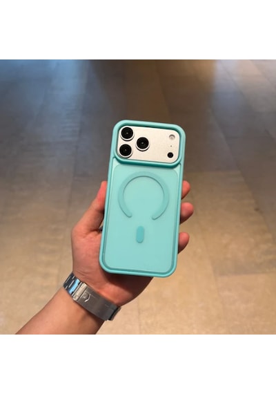 Apple iPhone Uyumlu Renkli Şeffaf Kılıf Su Yeşili Apple iPhone 17 Pro Max