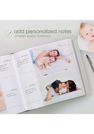 Bebek Fotoğraf Albümü, Yeni Ve Bekleyen Ebeveynler İçin Hatıra Kitabı, Cinsiyetsiz Bebek Aksesuarı, Baby Shower İçin İdeal Hediye, 200 Resim Tutar, Gri Ve Beyaz Puantiyeli