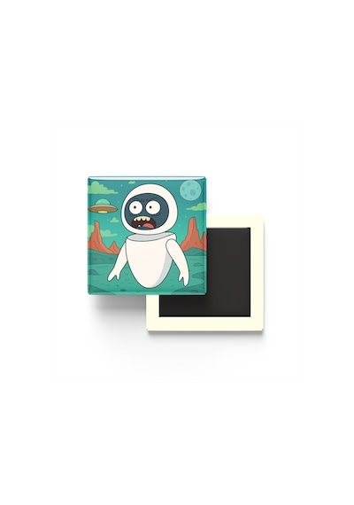 Eve - 9x9 Cm Baskılı Kare Buzdolap Magneti