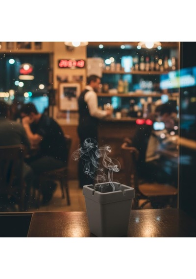 Kokusuz Kare Küllük Duman Ve Koku Tutucu Tasarım Balkon, Teras Ve İç Mekan Kullanımı Dayanıklı Plastik 10 X 7,5 Cm