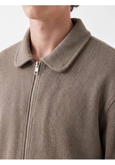 Lcw Vision Bej Regular Fit Erkek Triko Hırka