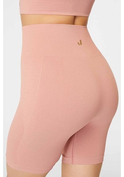Jerf Gela Şekillendirici Sport Biker Tayt Pastel Pembe