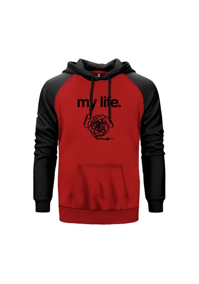 My Life Gri Renk Reglan Kol Sweatshirt