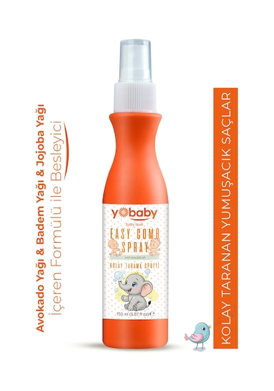 Kolay Tarama Saç Spreyi 150 Ml - Avokado, Jojoba Ve Badem Yağlı Bebek Saç Bakımı