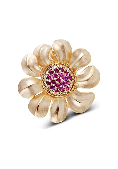 Kuyumcudukkani Özel Tasarım Otantik Gümüş Yüzük-10173-g-r 24 Gold