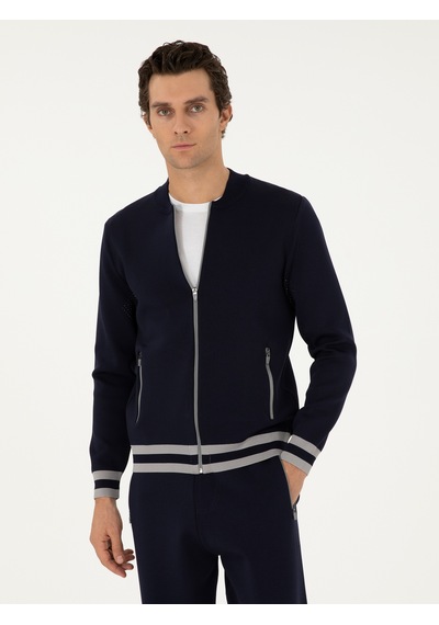Cacharel Lacivert Regular Fit Triko Hırka