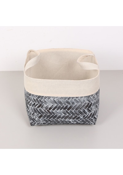 Humi 25x25x21 Cm Doğal Bambu M Sepet Gri