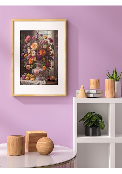 Nova Puzzle 1000 Parça Meyveli Çiçek Kompozisyonu Puzzle - Vazoda Çiçekler Ve Meyveler