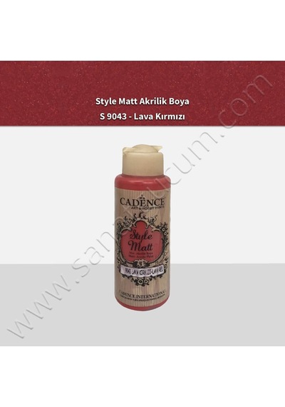 Cadence Style Matt Akrilik Boya 120 Ml. S9043 Lava Kırmızı