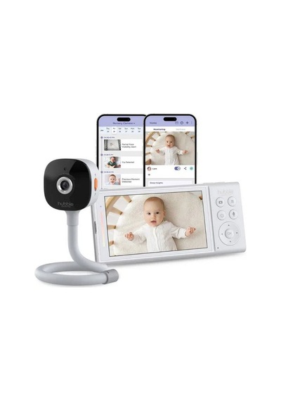 Hubble Gobaby Pro Ai Wifi Connect 5'' Dijital Ekranlı Kamera Beyaz