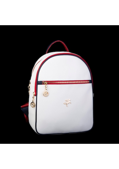 Nas Bag Kadın Orta Boy Sırt Çantası Beyaz Kırmızı Laci Lacste Çok Renkli