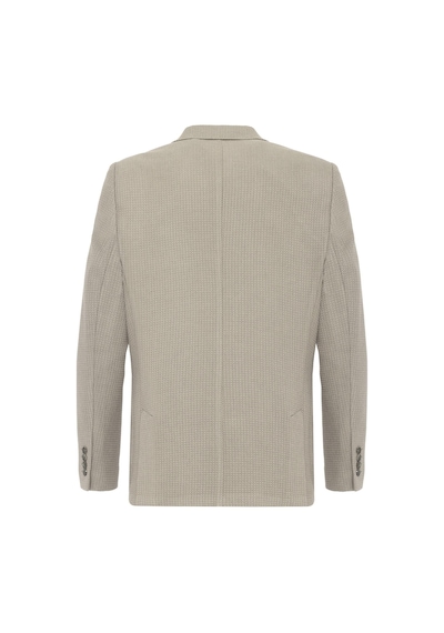 Süvari Haki Slim Fit Desenli Mono Yaka 6 Drop Ceket