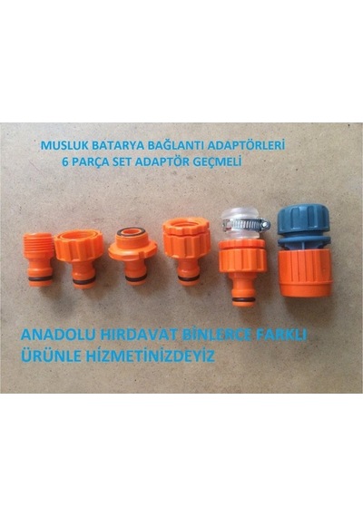Sayım Otomatik Musluk Ve Batarya Baglantı Adaptörü 6 Parça Set
