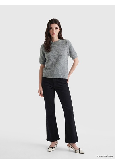 Lcw Comfort Gri Bisiklet Yaka Kadın Triko Kazak