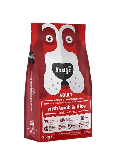 Havlife Kuzulu Ve Pirinçli Orta Büyük Irk 3 Kg Yetişkin Köpek Maması