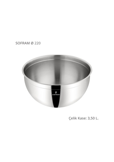 Sofram 22 Cm Çelik Kase Gümüş
