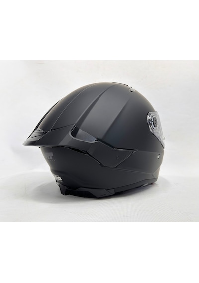 Mt Thunder 4sv R Pure Mat Siyah Şefaf Vizörlü Kask - Iç Güneş Vizörlü Sİyah