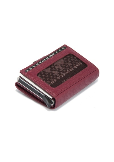 Tergan Bordo Deri Unisex Kredi Kartlık 00263M71