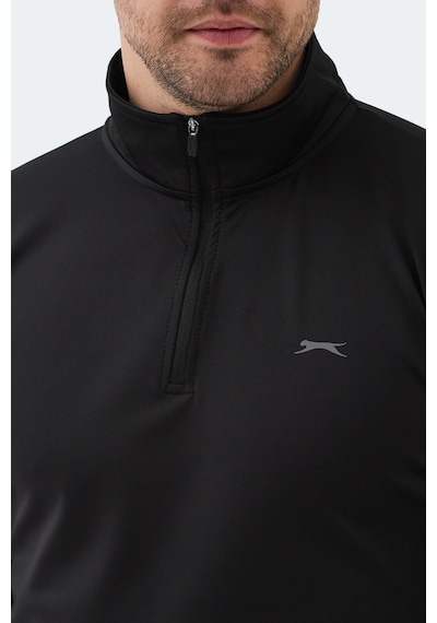 Slazenger Intımate I Erkek Dik Yaka Fermuarlı Siyah Sweatshırt Siyah