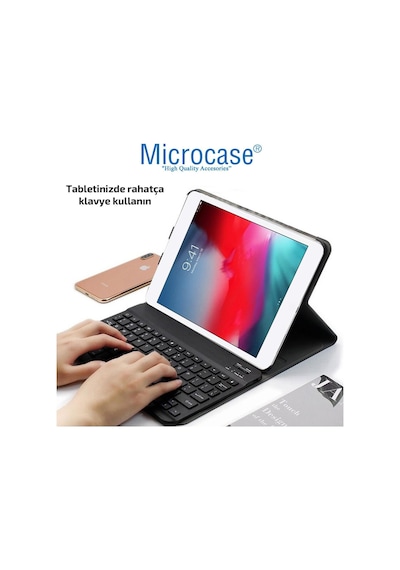 Lenovo Uyumlu Tab M8 TB-8505F Bluetooth Klavyeli Standlı Kılıf -BKK1