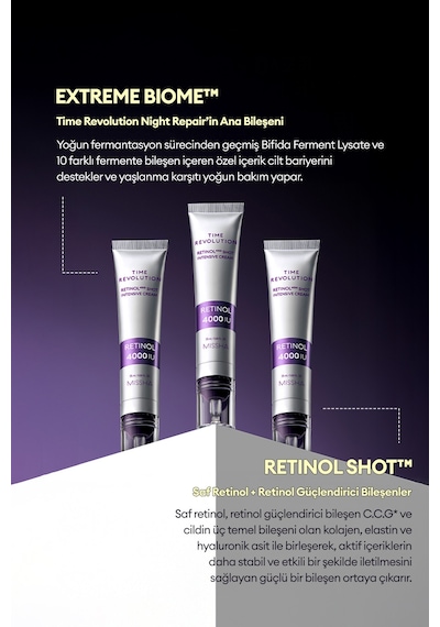 Retinol İçerikli Konsantre Krem Time Revolution Retinol 4000 Shot Intensive Cream