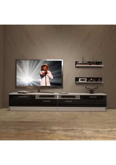 Decoraktiv Trendstyle 220r Slm Tv Ünitesi Tv Sehpası Beyaz - Siyah