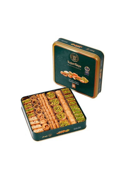 Al Sultan Sweets 6'lı Lezzet Koleksiyonu Karışık Baklava Metal Kutu 1 KG