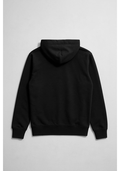 Markapia Erkek Fermuarlı Kapüşonlu Cepli Sweatshirt Siyah