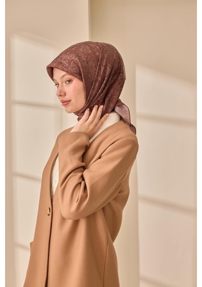 Silk Home Shiny Eşarp 75012-18 Kızıl Kahve