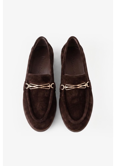 Louis Cardy Monroe Kahverengi Süet Deri Kadın Loafer