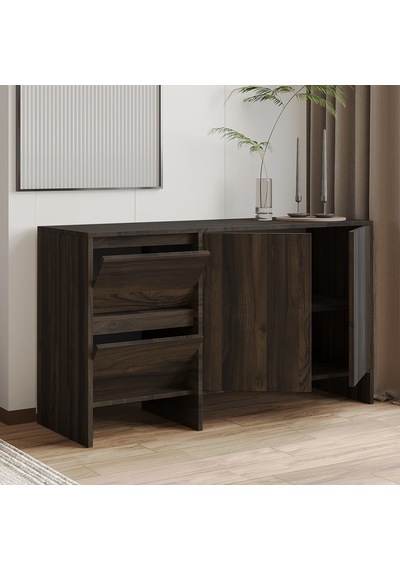 Laris 130 Cm Modern Konsol 4 Kapaklı, Yüksek Ayaklı, Minimalist Tasarım Ceviz