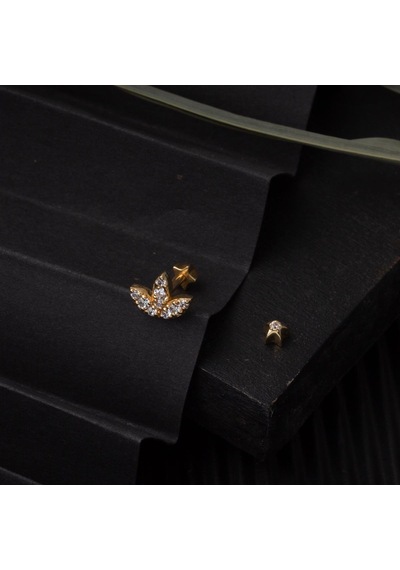 Bilezikci  14 Ayar Altın Tragus Piercing Küpe Kphsy14k22505 Sarı