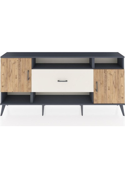 Arges Konsol 5 Raflı Tek Çekmeceli 2 Kapaklı 176x30x83 Antrasit-çam/aytaşı Çam/aytaşı Arges Konsol 5 Raflı Tek Çekmeceli 2 Kapaklı 176x30x83 Antrasit-çam/aytaşı Çam/aytaşı