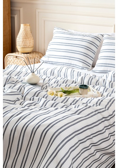 Mios İndigo Çift Kişilik Yatak Örtüsü Seti 220x240 2 Yastık 50x70 5501