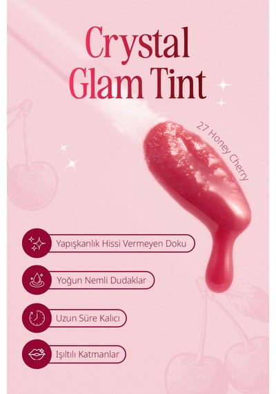 Clıo Crystal Glam Tint 27 Honey Cherry