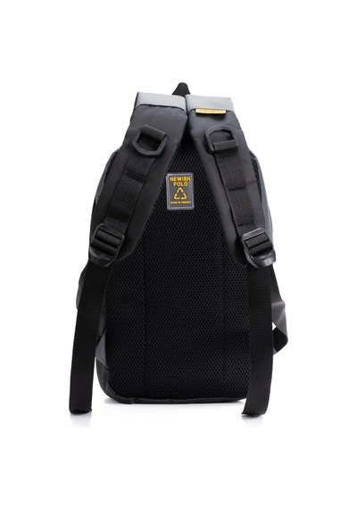 Np 2209 Unisex Minimal Sırt Çantası Laptop Bölmeli Şehir İçi Kullanım Gri