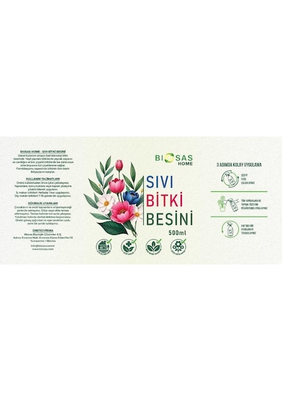 Biosas Home Sıvı Bitki Besini 500ml Fısfıs 500 ML
