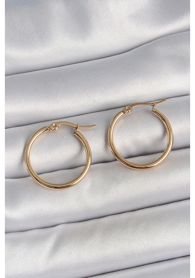 316 Çelik Gold Renk 22mm Kadın Halka Model Kadın Küpe Renkli