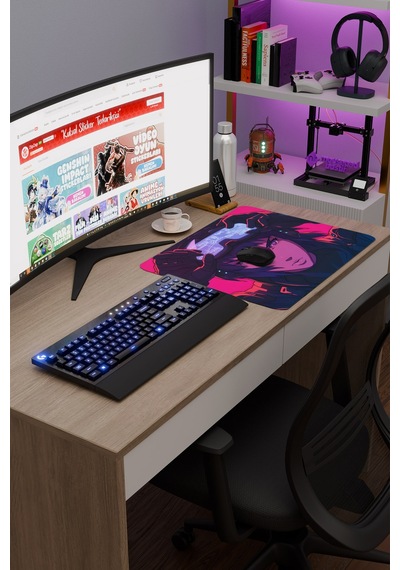 Ghost İn The Shell Kaymaz Dikişli Kauçuk Oyuncu Mousepad V3 - 48x40 Xl Gaming Mouse Pad Fare Altlığı